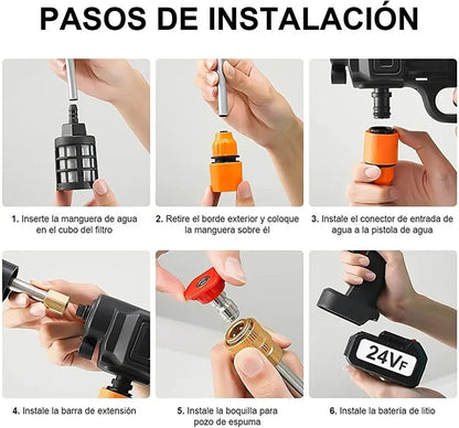 Hidrolavadora Portatil Recargable UltraJet™ + Batería Extra.