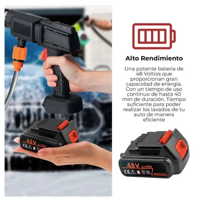 Hidrolavadora Portatil Recargable UltraJet™ + Batería Extra - [PROMOCIÓN]